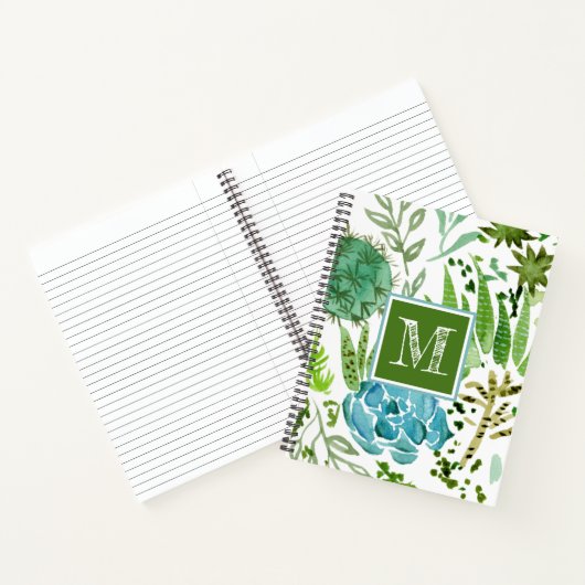 Monogram | Succulent veld I Notitieboek (Binnen)