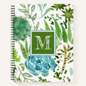 Monogram | Succulent veld I Notitieboek (Voorkant)