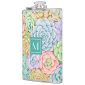 Monogram Succulente Waterverf Kleurrijke pasta Heupfles (Links)