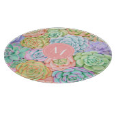 Monogram Succulente Waterverf Kleurrijke pasta Snijplank (Hoek)