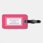 Monogram Summer Beach Patroon Bagagelabel (Achterkant horizontaal)