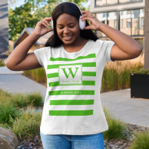 Monogram Summer Family Reunion Kelly Green Stripes