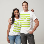 Monogram Summer Family Reunion Line Green Stripes T-shirt (Unisex)