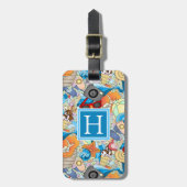 Monogram Summer Fun Pattern Bagagelabel (Voorkant verticaal)