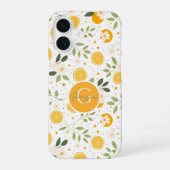 Monogram Summer Lemon Pattern iPhone Case 16 Hoesje (Achterkant)