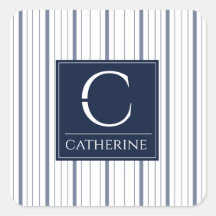 Monogram Summer Style Nautical White en Navy Blue