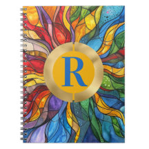 Monogram Sun Mosaic-Glas in lood