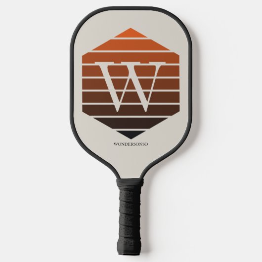 Monogram Sunset Gradient hexagon Pickleball Paddle (Achterkant)