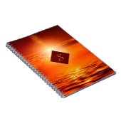 Monogram Sunset Oranje Golden Sky Zee Gold Notitieboek (Rechterzijde)