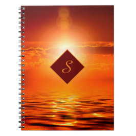 Monogram Sunset Oranje Golden Sky Zee Gold Notitieboek