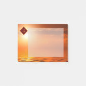 Monogram Sunset Oranje Golden Sky Zee Gold Post-it® Notes (Voorkant)