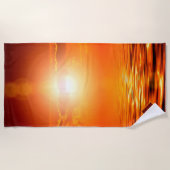 Monogram Sunset Oranje Golden Sky Zee Gold Strandlaken (Voorkant)