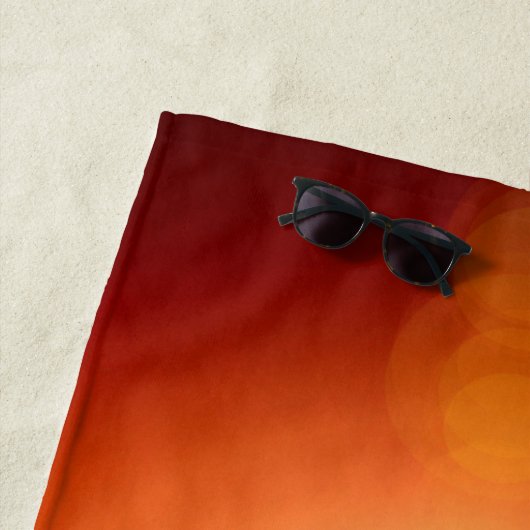 Monogram Sunset Oranje Golden Sky Zee Gold Strandlaken (In situ)