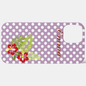 Monogram Super Cute and Girly Polka Dot Pattern Case-Mate iPhone Case (Achterkant / Rechts)