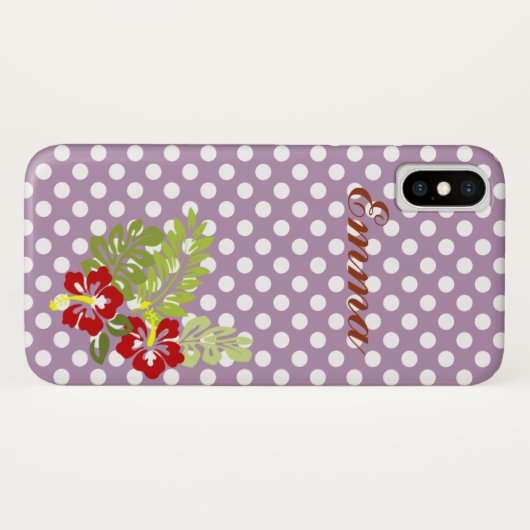 Monogram Super Cute and Girly Polka Dot Pattern Case-Mate iPhone Case (Achterkant (horizontaal))
