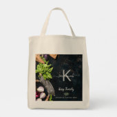 Monogram superieure voedselkookinstallaties tote bag (Achterkant)