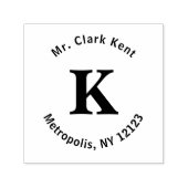 Monogram Superpersoon met Adres Zelfinktende Stempel (Design)