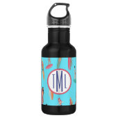 Monogram Surfer Girl Hawaiian ThMED Waterfles (Voorkant)