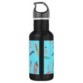Monogram Surfer Girl Hawaiian ThMED Waterfles (Achterkant)