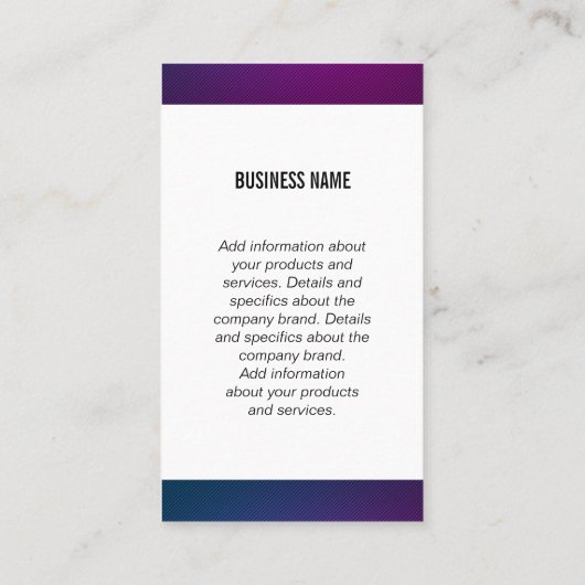 Monogram / Swank Trim Visitekaartje (Achterkant)