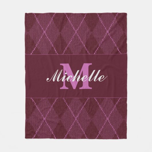 Monogram Sweater Blanket Fleece Deken (Voorkant)