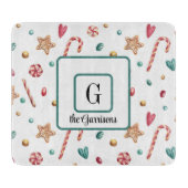 Monogram, Sweet Goodies kerstglas Snijplank (Voorkant)