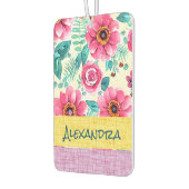 Monogram sweety pink floral with texture luchtverfrisser (Links)