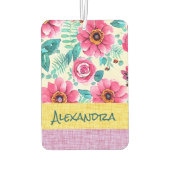 Monogram sweety pink floral with texture luchtverfrisser (Achterkant)