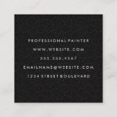 Monogram Swirl Patroon Vierkante Visitekaartje (Achterkant)