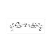 Monogram Swirl Wood Art Stamp Rubberstempel (Afrduk)