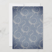Monogram Swirls Bruiloft Kaart (Achterkant)