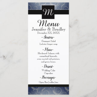 Monogram Swirls Menu