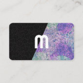 Monogram | Swirls Zwarte Tye Die Visitekaartje (Voorkant)