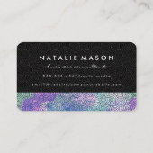 Monogram | Swirls Zwarte Tye Die Visitekaartje (Achterkant)