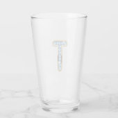 Monogram T - 16 oz glas (Achterkant)