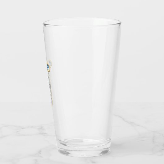 Monogram T - 16 oz glas (Links)