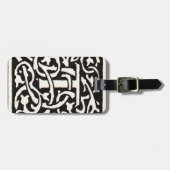  Monogram T Art Nouveau Letter Bagagelabel (Voorkant horizontaal)