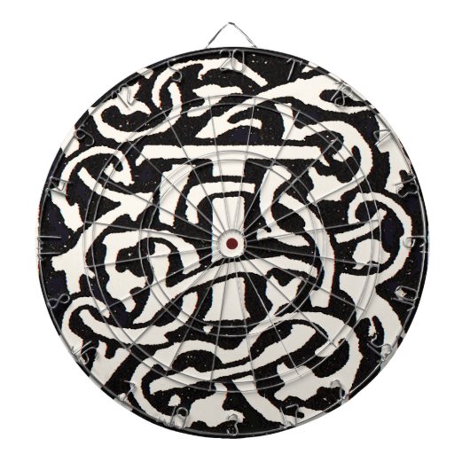 Monogram T Art Nouveau Letter Dartbord (Voorkant)
