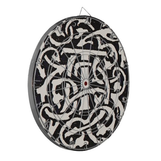  Monogram T Art Nouveau Letter Dartbord (Voorkant Links)