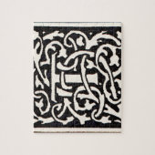  Monogram T Art Nouveau Letter Legpuzzel (Verticaal)