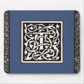 Monogram T Art Nouveau Letter Muismat (Voorkant)