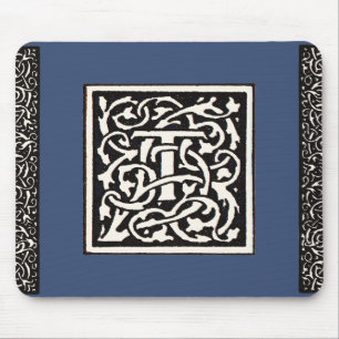 Monogram T Art Nouveau Letter Muismat