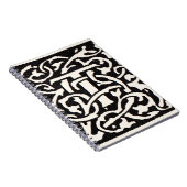 Monogram T Art Nouveau Letter Notitieboek (Rechterzijde)