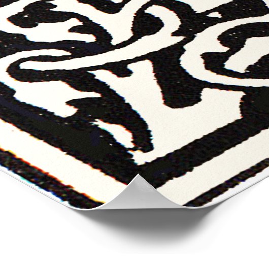 Monogram T Art Nouveau Letter Poster (Hoek)