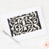  Monogram T Art Nouveau Letter Rechthoekige Sticker (Envelop)