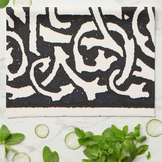 Monogram T Art Nouveau Letter Theedoek (Gevouwen)