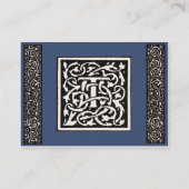  Monogram T Art Nouveau Letter Visitekaartje (Achterkant)