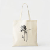 Monogram T Handgeschreven met Roos Tote Bag (Voorkant)
