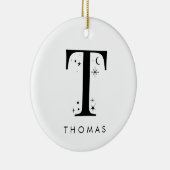 Monogram T hemelnaam Keramisch Ornament (Rechts)