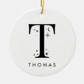 Monogram T hemelnaam Keramisch Ornament (Voorkant)